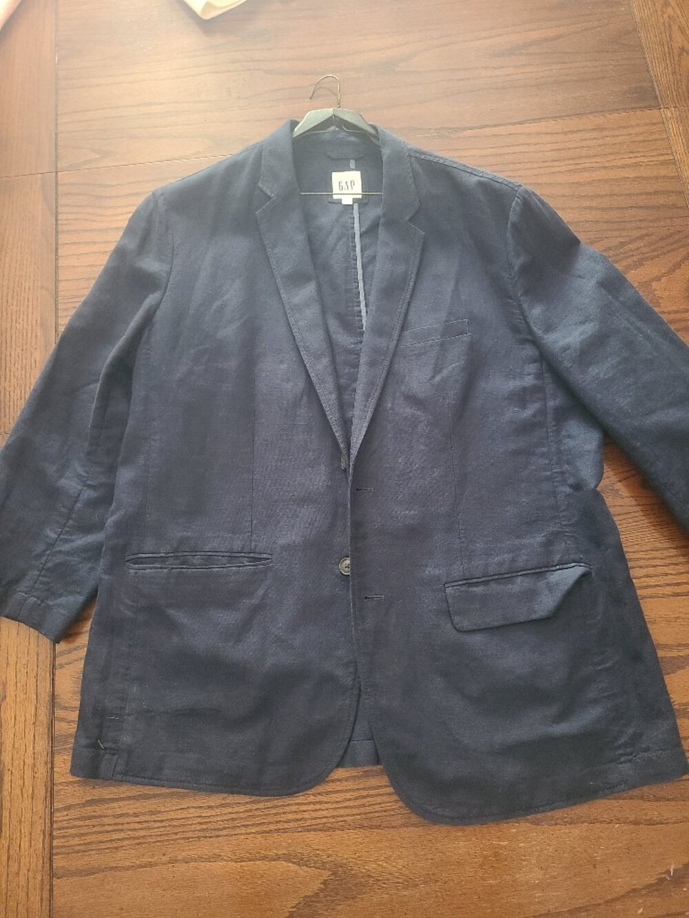 GAP Men’s Navy Blue Lightweight Linen Blazer Suit Jacket – XL